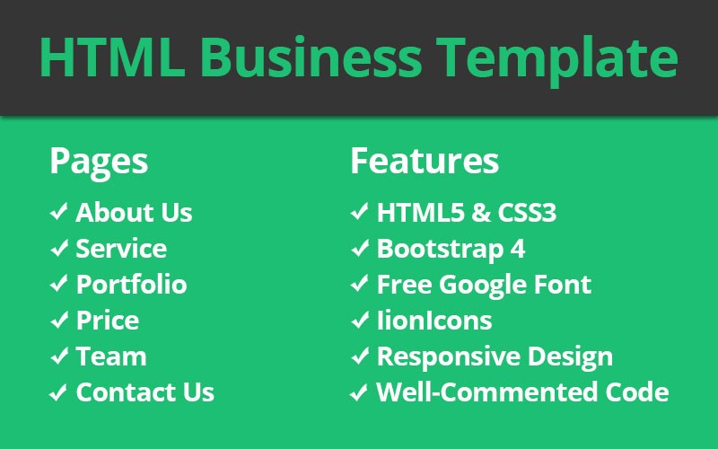 HTML Business Template