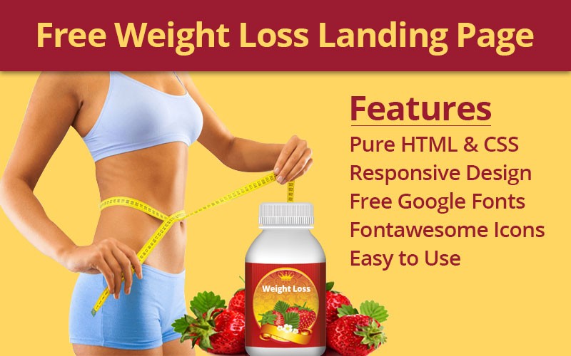 free weight loss landing page