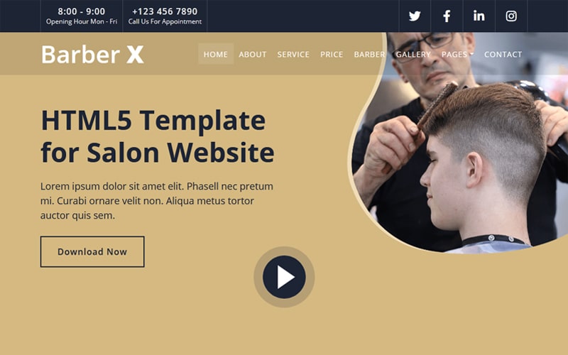 Barber X – Barber Shop Template