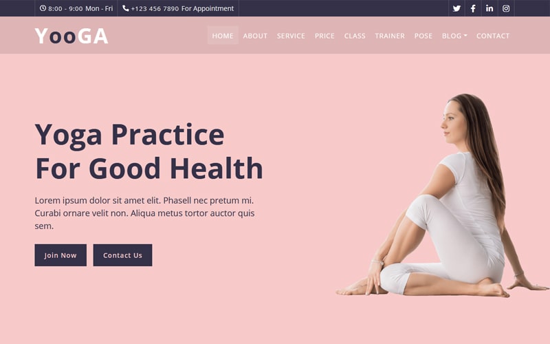 Free Yoga Website Template Download - HTML Codex