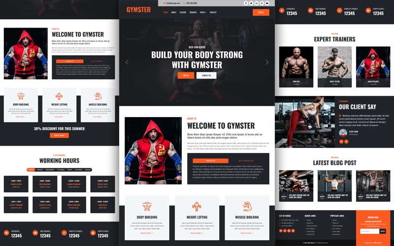 Free XHTML Website Template - Sports & Fitness Design Resource