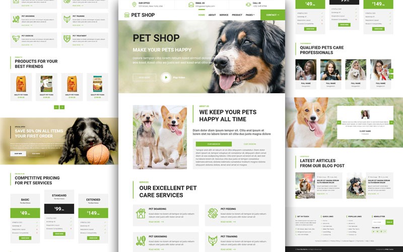 Pet Shop Website Template Free Download HTML Codex