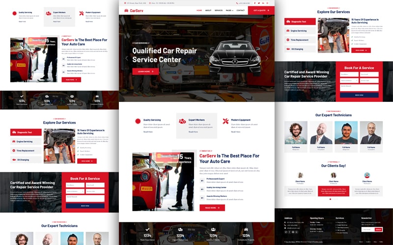 Car Repair HTML Template Free Download HTML Codex