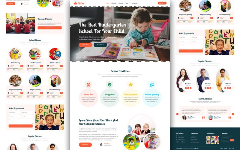 Preschool Website Template Free Download HTML Codex