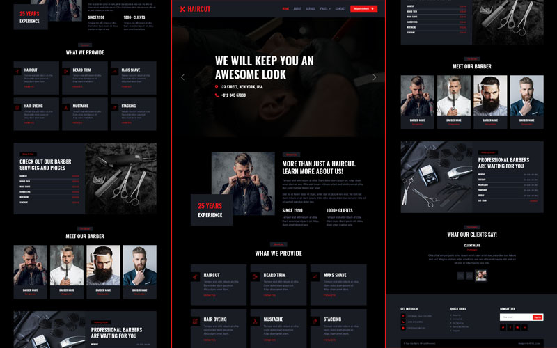 HairCut – Hair Salon HTML Template