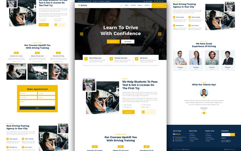 Drivin – Driving School Website Template