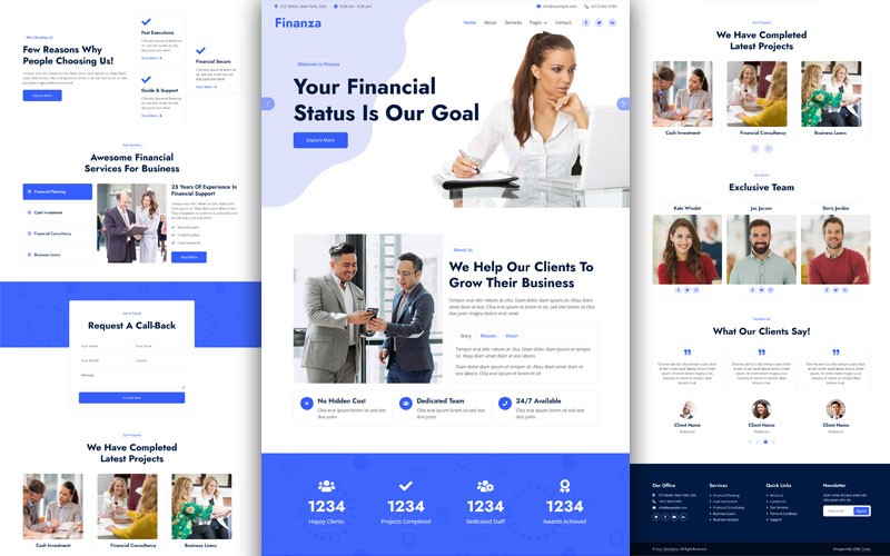 Financial Services Website Template 