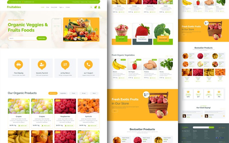 Vegetable Website Template Free Download - HTML Codex