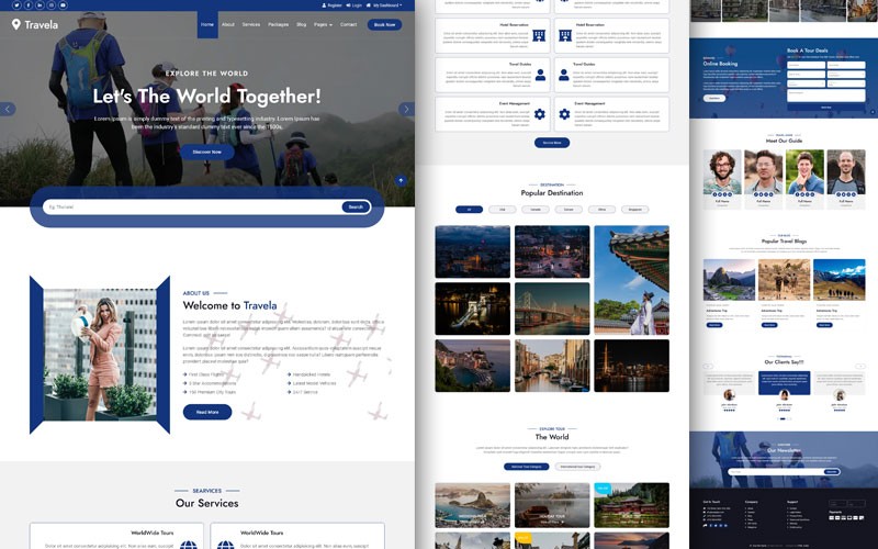 Travela – Free Tourism Website Template