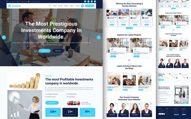 Investa – Investment Website Template