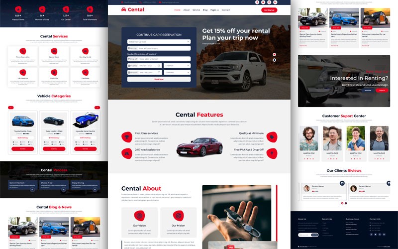 Cental – Car Rent Website Template