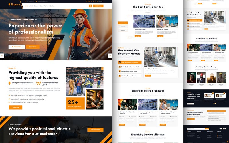 Electra – Electrical Website Template