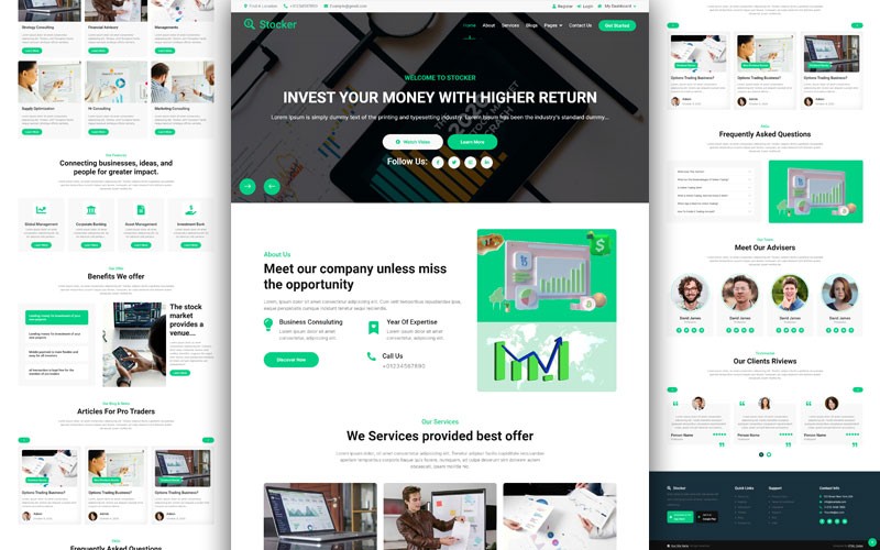 Stocker – Stock Market Website Template