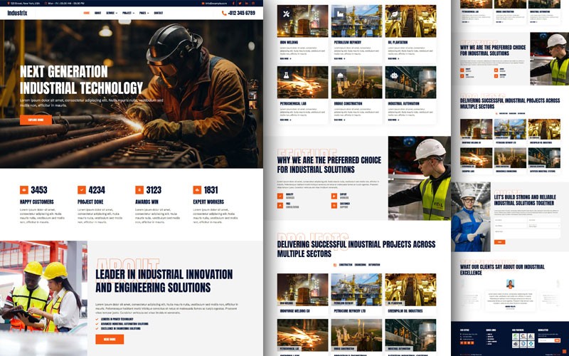 Industry Website Template Free Download - HTML Codex